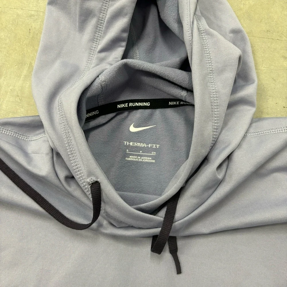 Nike Womens Indigo Haze‎ Therma-Fit Pacer Running Hoodie Jacket Size Small